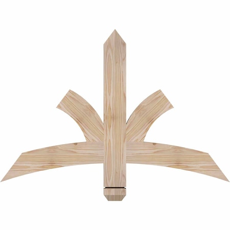 Ekena Millwork Davenport Smooth Timber Gable Bracket, Douglas Fir, 36"W x 24"H x 1 1/2"D x 3 1/2"F, 16/12 Pitch GBW036X24X0204DAV00SDF